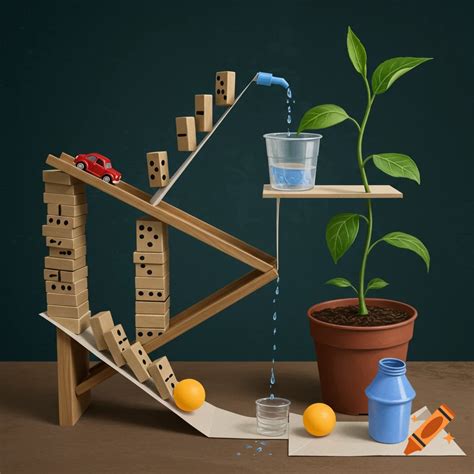Rube Goldberg machine watering plant on Craiyon