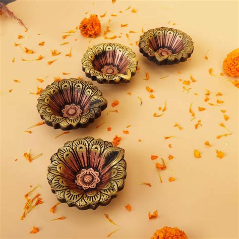 Colorful Terracotta Diyas – Hand-Painted Festive Decor for Home & Gifts ...