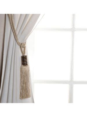 Buy Deco Window Curtain Tieback Wooden Drum Ivory Beige Online