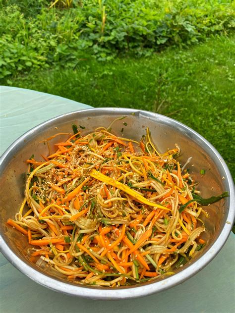 Zucchini Carrot and Cucumber Salad - Tasty Simply Vegan