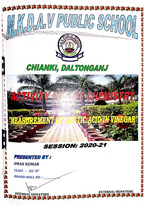 Chemistry projects 2 - Shif - Chemistry class 12 - Studocu