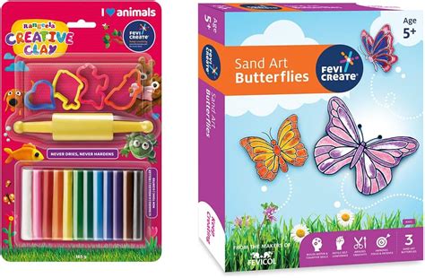 Pidilite Rangeela Creative Clay Pack Containing Animals Like Dogs, Cats ...