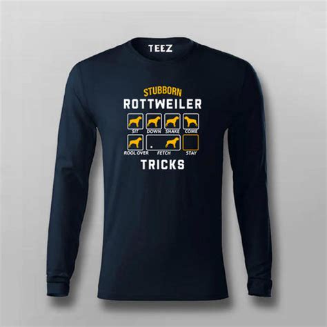 Stubborn Rottweiler Dog Tricks Funny Dog T-Shirt For Men – TEEZ.in