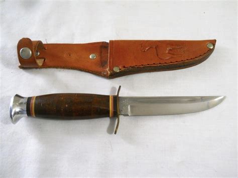 VINTAGE EDGE MARK SOLINGEN GERMANY HUNTING KNIFE WITH SHEATH 458 FIXED ...