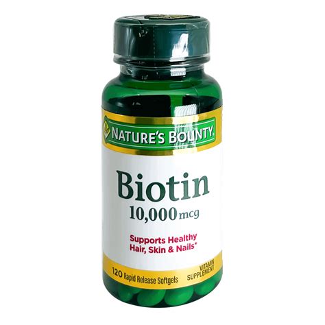 Natures Bounty Biotin 10,000 mcg Softgels 120'S - Aldawaeya Pharmacy