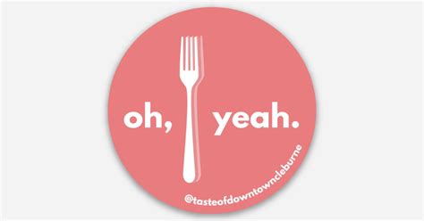 Oh Fork Yeah. Sticker by Nealie Sanchez | Round stickers | Sticker Mule ...