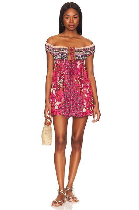 Free People Bali Mariposa Slip Dress in Strawberry Combo | REVOLVE