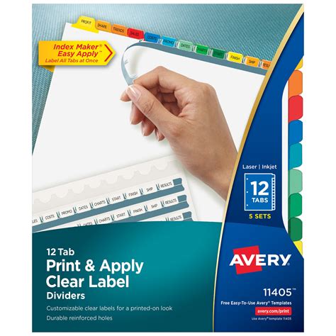 Avery Printable Divider Tabs - Printable Templates