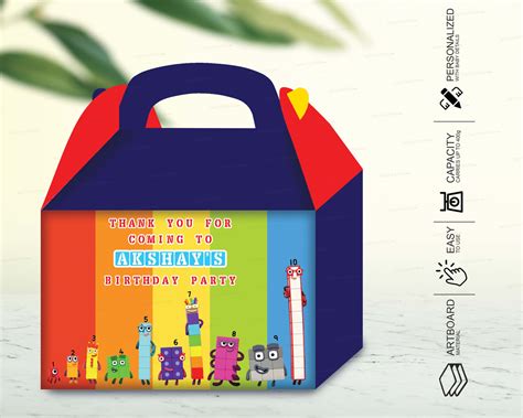 Number Blocks Theme Goodie Return Gift Boxes | Party Supplies – Party ...