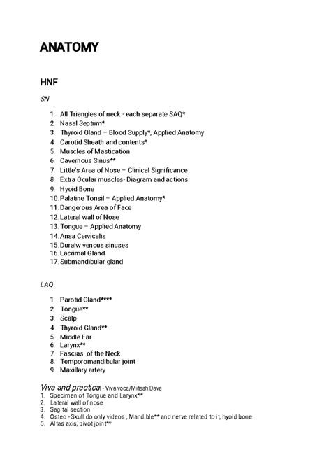 Bhalani imp topics - Ndhdhdbjd - ANATOMY HNF SN 1 .AllTrianglesofneck ...