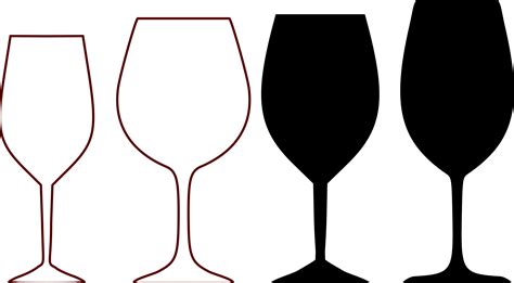 Clipart - wine glass shapes