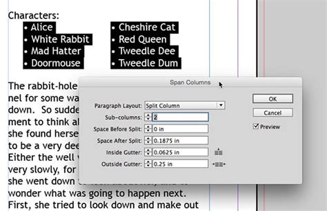 Image result for How to Split Text On InDesign