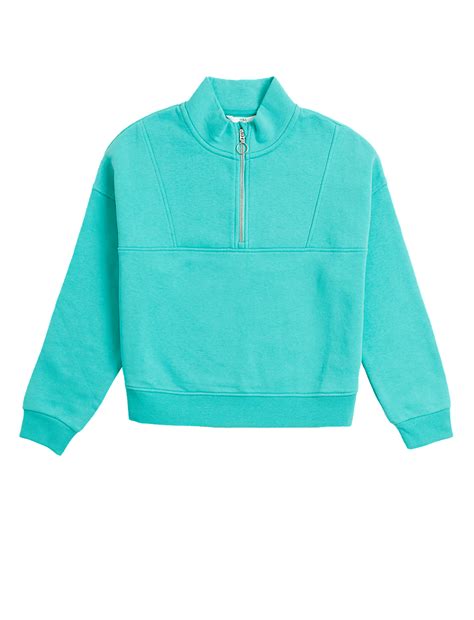 Buy Cotton Rich Zip Sweatshirt at Marks & Spencer