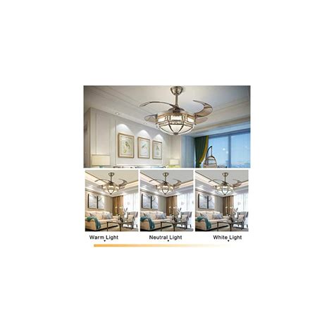 Buy TFCFL 42 Retro Amber Acrylic Ceiling Fan with Light Tiffany ...
