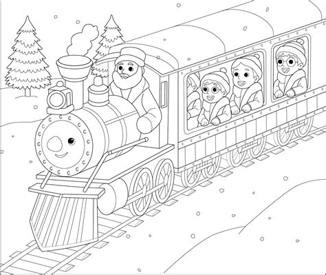 Polar Express Coloring Page