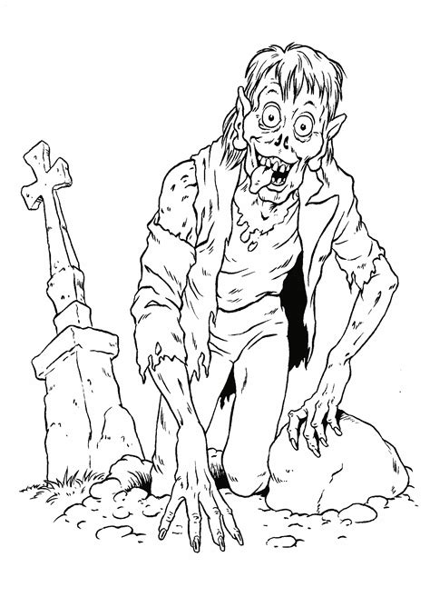 Printable Zombie Coloring Pages