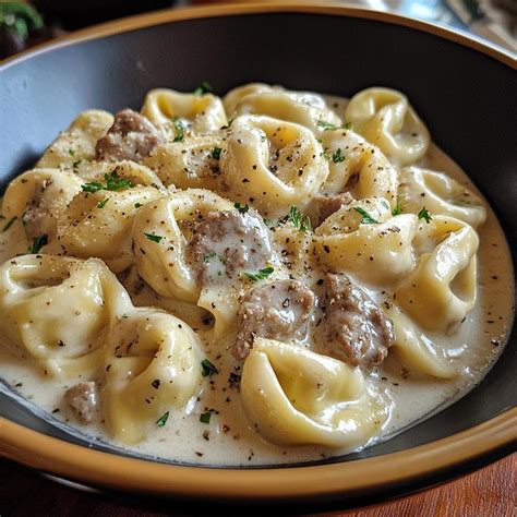 Beef Tortellini Alfredo - Naneg Recipes.
