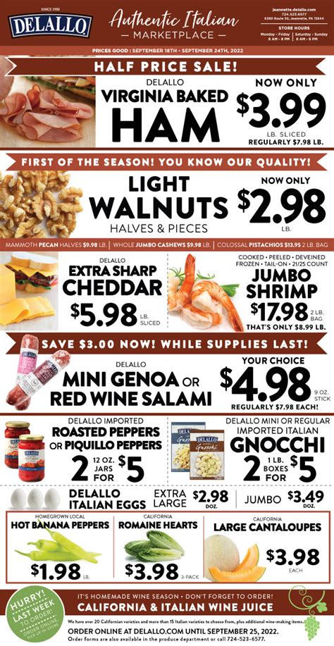 Weekly Italian Marketplace Ad Page 3 - DeLallo Italian Marketplace