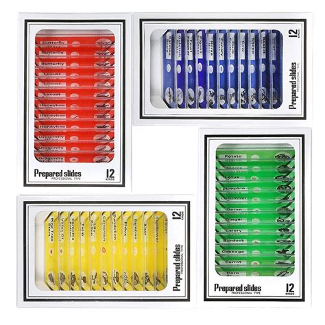 Kids Microscope Prepared Slides, Bysameyee Plastic 48pcs Animals ...
