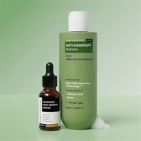 Buy Hair Growth Serum & Anti-Dandruff Shampoo Combo | Bare Anatomy ...