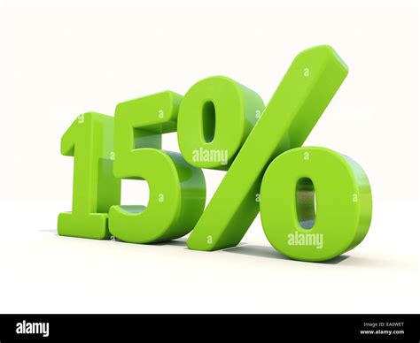 15% percentage rate icon on a white background Stock Photo - Alamy