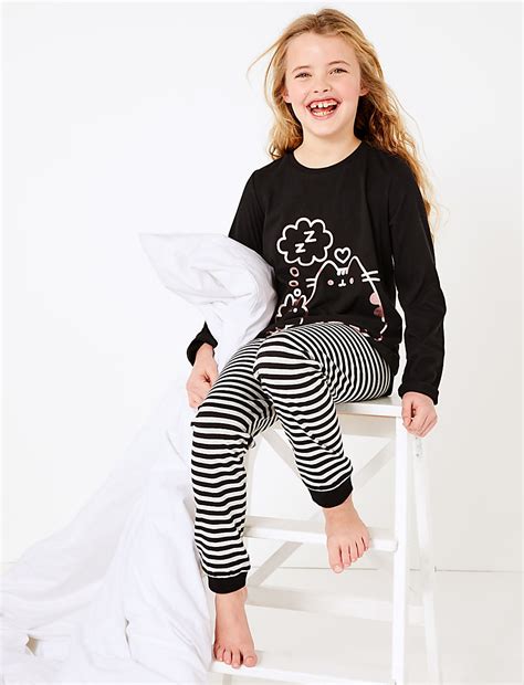 Buy Cotton Pusheen Pyjama Set (9-16 Yrs) at Marks & Spencer