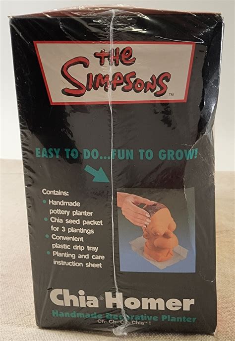 NEW SEALED The Simpsons Homer Simpson Chia Pet Handmade Collectible ...