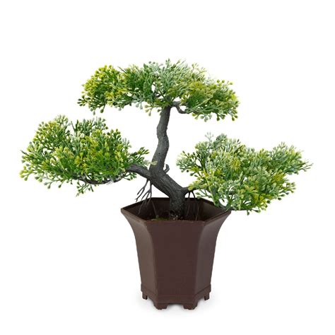 Plantă artificială decorativă - Bonsai verde - 25 x 9 cm