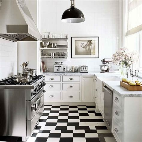 Popular Black And White Checkered Floor For Modern Homes