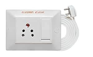 Buy Elegant Casa Electric Extension Broad, 6 Amp, Indian Socket with ...