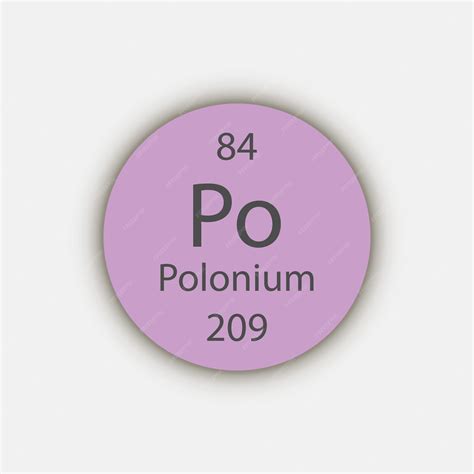 Premium Vector | Polonium symbol chemical element of the periodic table ...