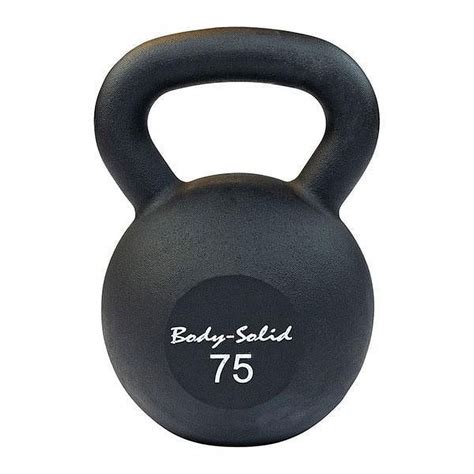 Body-Solid Powder Coat Iron Kettlebells and Sets, from 5 to 100 lb. 75 ...