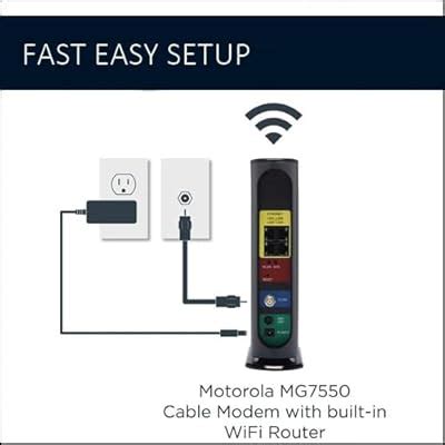 Motorola MG7550 Modem WiFi Router Combo with Power | Ubuy India