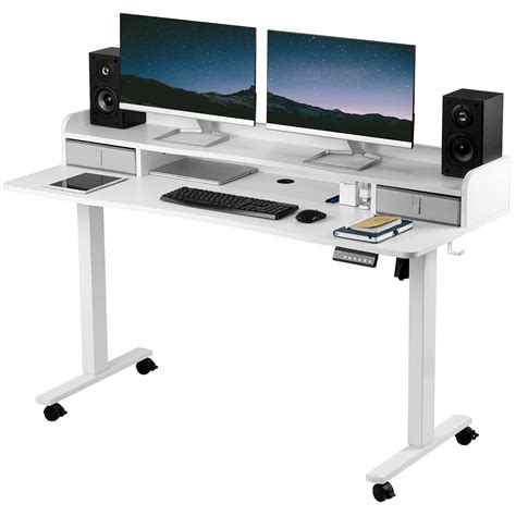 VIVO Electric 2-Tier Height Adjustable 60 x 24 inch Stand Up Desk ...