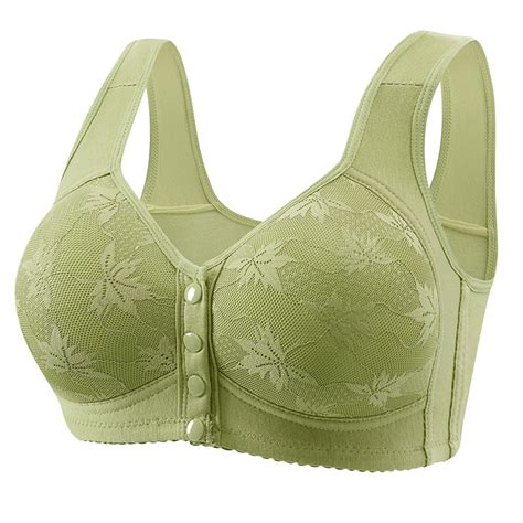 Daisy Bras for Older Women Front Closure Wireless Push Up Bras Everyday ...