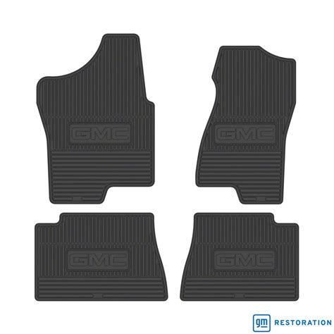 Sierra 1500 Vintage Rubber Style Front and Rear Floor Mats with GMC ...