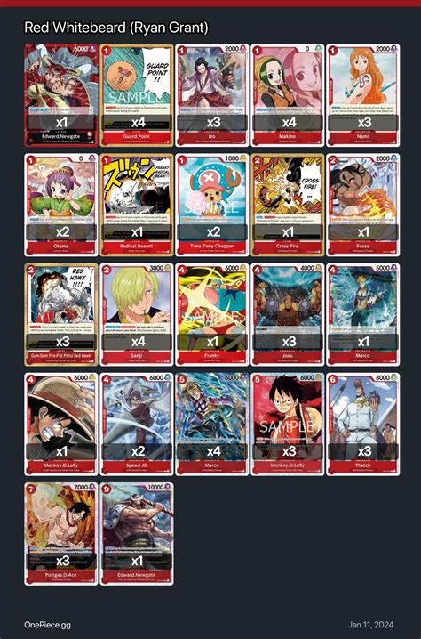 Red Whitebeard (Ryan Grant) One Piece Card Game Deck • Onepiece.GG