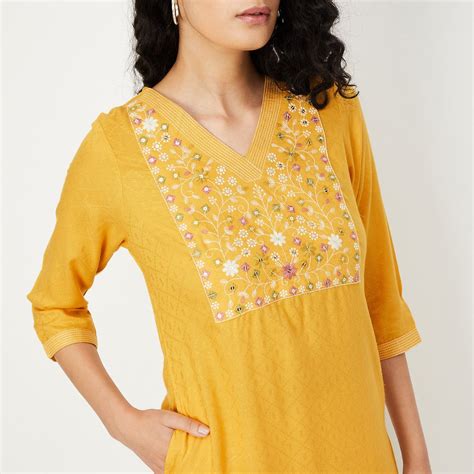 Buy Women Embroidered Straight Kurta Online at just Rs. 599.0 ...