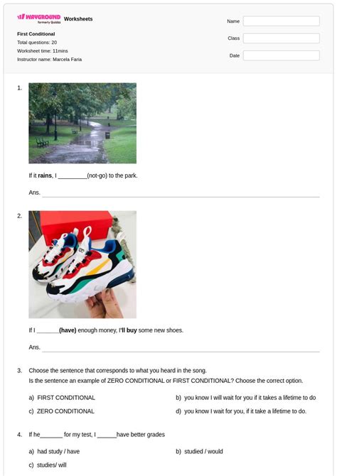 50+ First Conditional worksheets on Wayground | Free & Printable