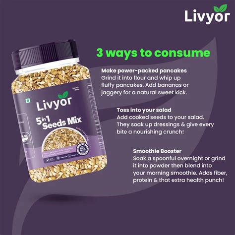 5-in-1 Seeds Mix | Premium Chia Flax & More | Livyor - Livyor