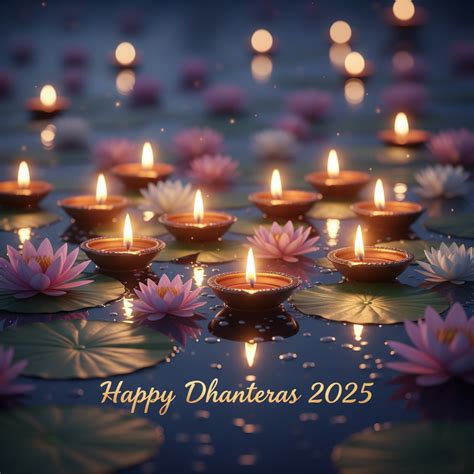 🔥 Happy Dhanteras 2025 Wishes With 3d Text Design Background Free Dow