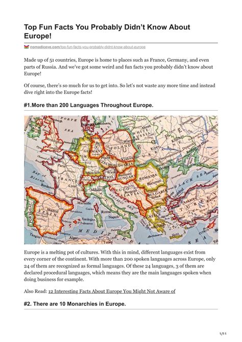 PPT - Top Fun Facts You Probably Didnt Know About Europe PowerPoint ...