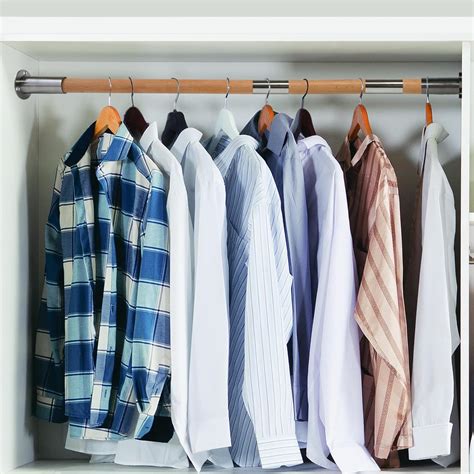 Amazon.com: Beyeutao Wooden Closet Rod for Hanging Clothes Adjustable ...
