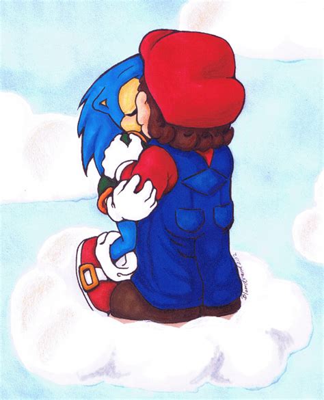 Mario And Sonic Kissing