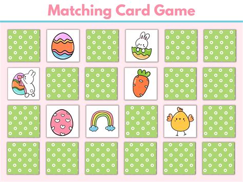 Memory Game Printable, Easter Game Printables, Matching Card Game ...