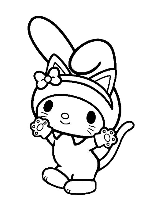 La petite My Melody - Coloriage Sanrio pour enfants