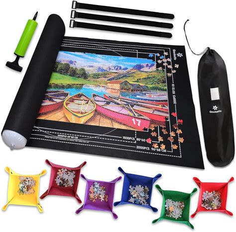 Jigsaw Puzzle Mat Roll Up Fits 500 1000 1500 2000 Pieces Felt mat ...