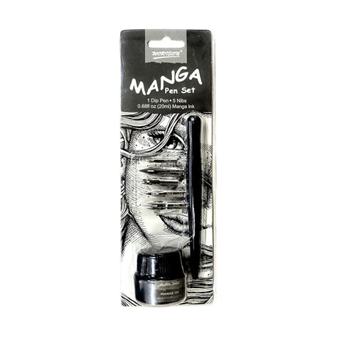 Worison Manga Pen Set - 5 Nibs, Dip Pen & 20ml Ink