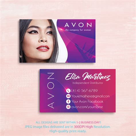 Avon Business Card Template - Printable And Enjoyable Learning