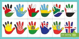 👉 Blank A4 Hand Templates - F-2 (teacher made) - Twinkl